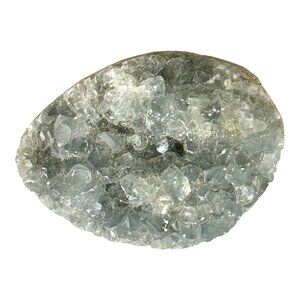 Azure Blue Celestite Raw Geode Egg Tranquility Harmony Madagascar Mystical